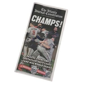 Atlanta Braves 2021 Collectible World Series AJC Insert